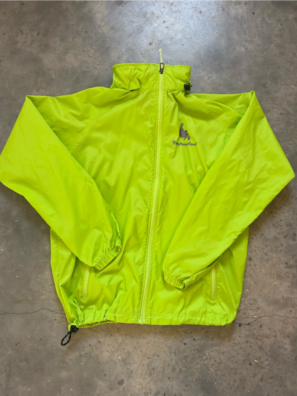 Landway Neon Lime Packable Windbreaker Jacket